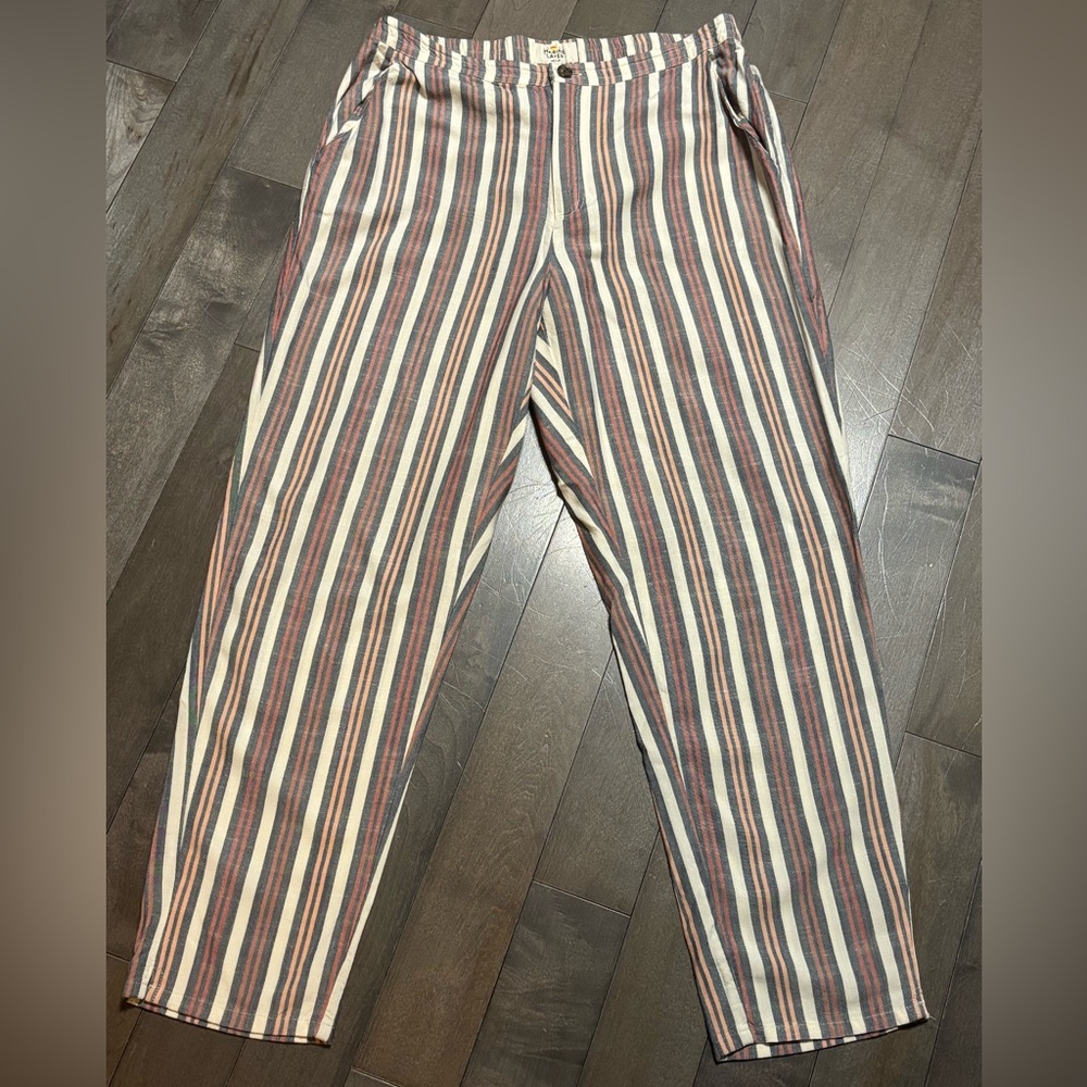 Marine Layer Allison Pants Womens Medium 28 X 26.5 Sustainable Striped LN